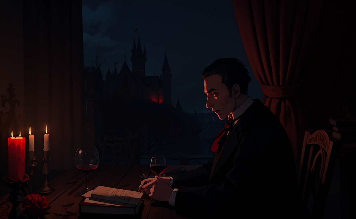 17116-723065572-, lofistudy, 1man, from side, writing, dracula, vampire, castle, wine_glass, victorian, holding_quill, inkwell, book, paper, cur.png